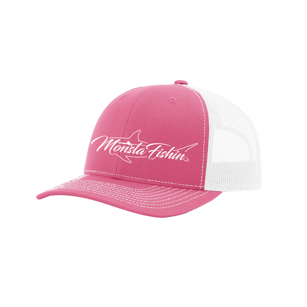 Monsta Hat Pink & White